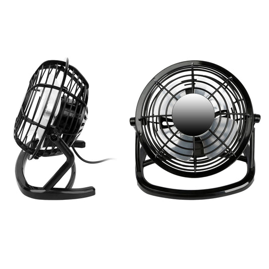 USB Fan - 360° Rotation, Quiet Cooling, Laptop Cooler, Air Circulator - Black by VYSN