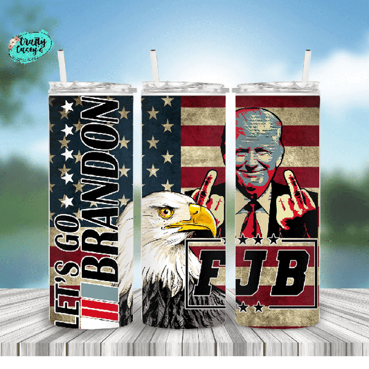 #FJB LETS GO BRANDON Tumbler by Crafty Casey's