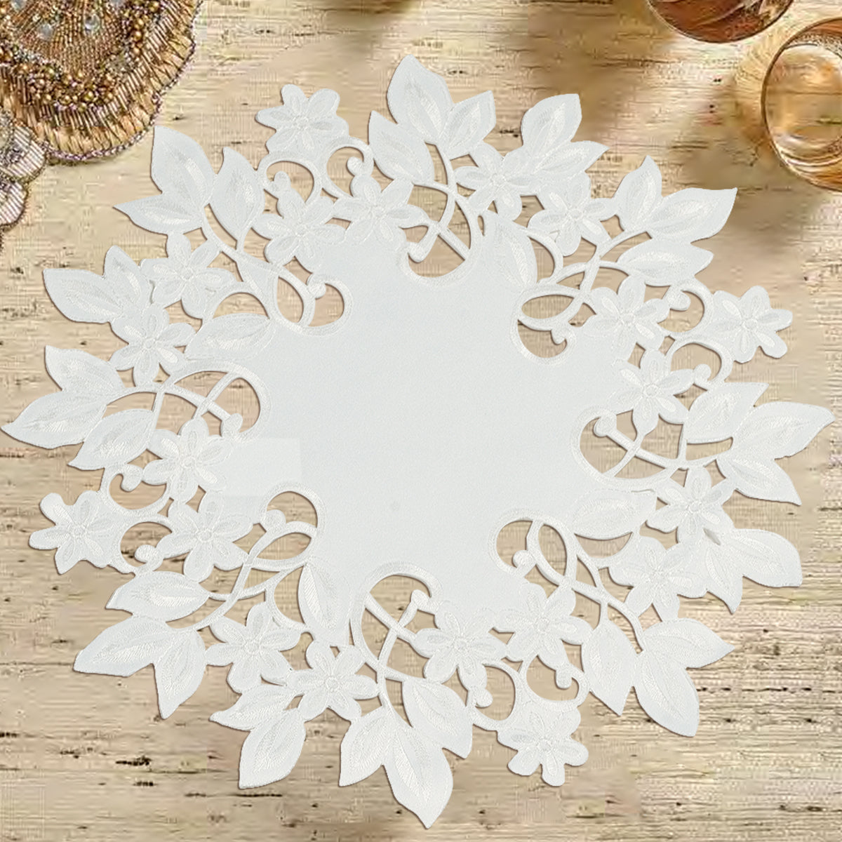 White Table Placemats - Darvin Collection by Decozen