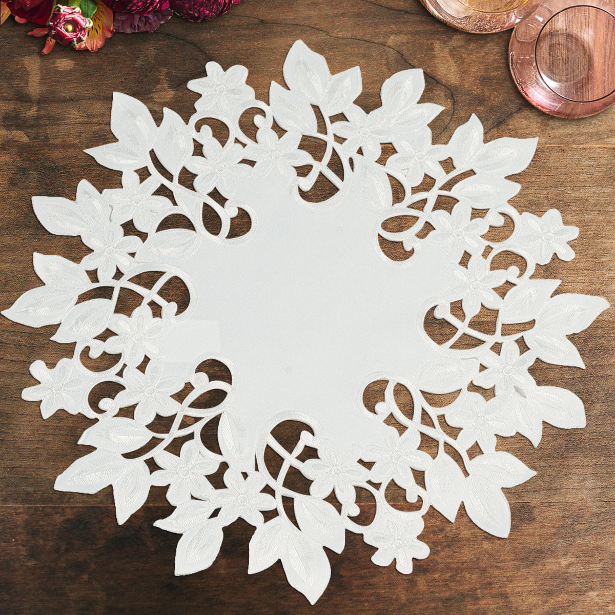 White Table Placemats - Darvin Collection by Decozen