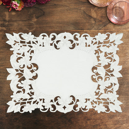 White Table Placemats - Darvin Collection by Decozen