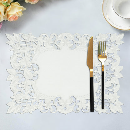 White Table Placemats - Darvin Collection by Decozen