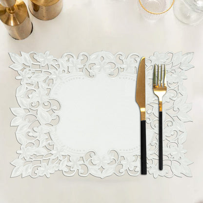 White Table Placemats - Darvin Collection by Decozen