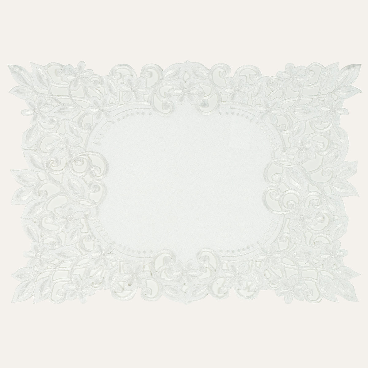 White Table Placemats - Darvin Collection by Decozen