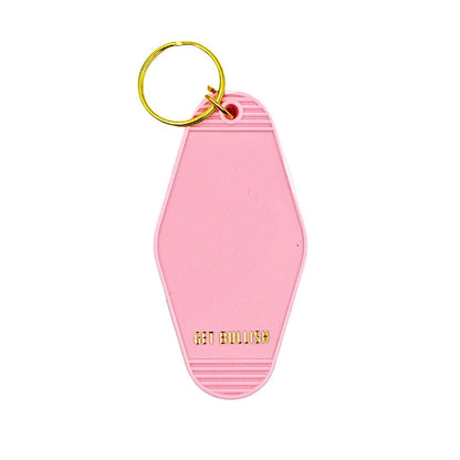 F*ck Your Glass Ceiling Motel Style Keychain in Blush Pink and Gold by The Bullish Store