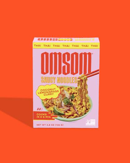 Omsom Coconut Lemongrass Curry Saucy Noodles by Farm2Me