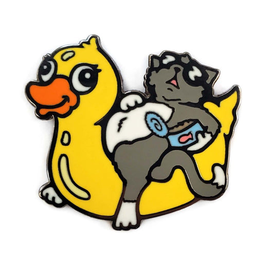 Pool Cat Pin by Kolorspun