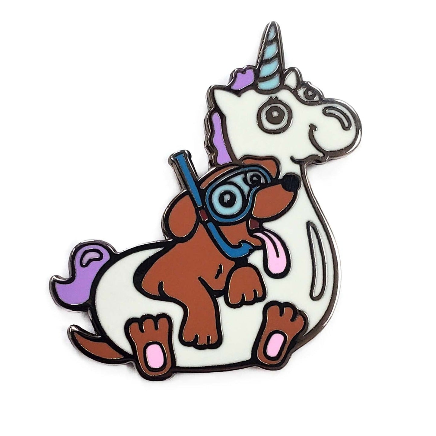 Pool Dog Pin by Kolorspun