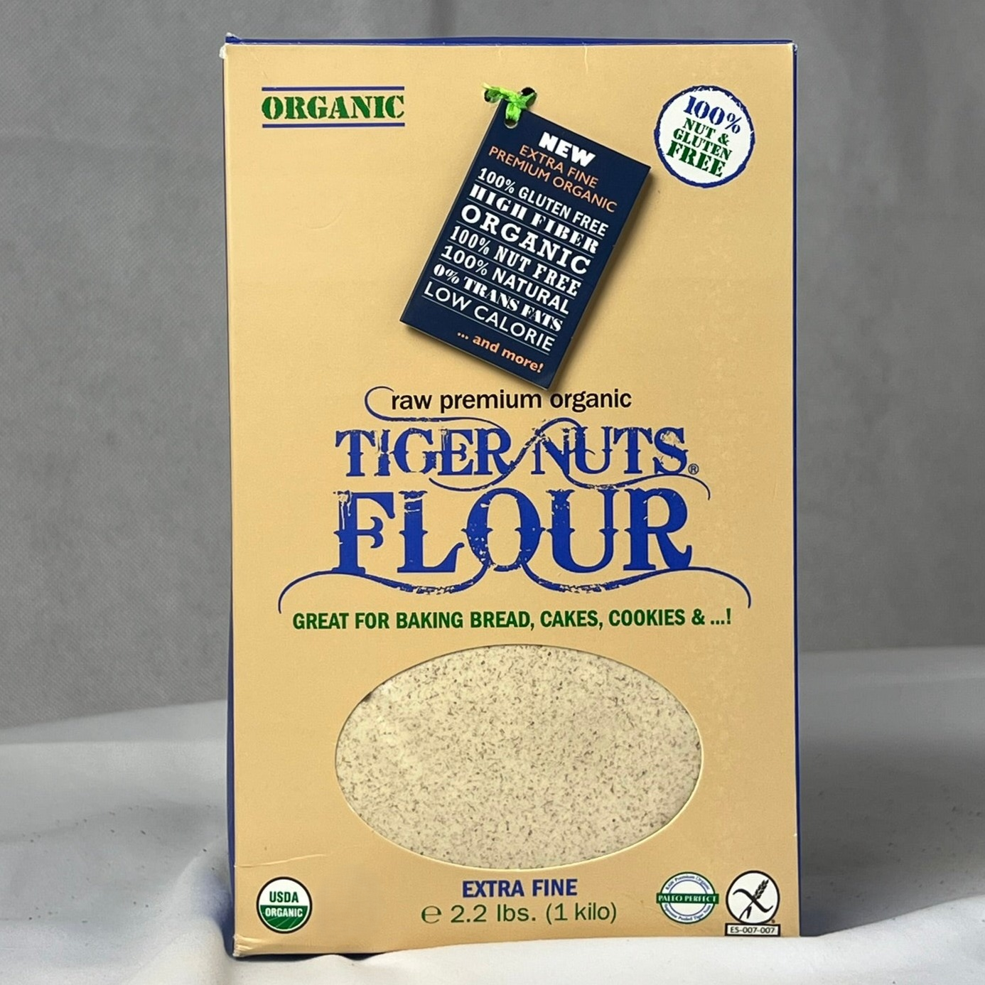 Tiger Nuts Flour in 1 kilo box (2.2 lbs) box - 10 boxes by Farm2Me