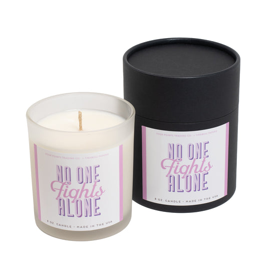 No One Fights Alone 8oz Soy Candle by Four Points Trading Co.