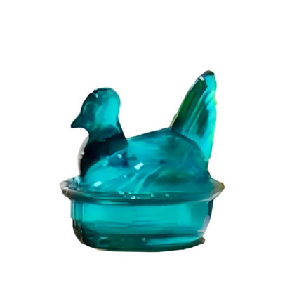 Nesting Hen Bowl & Lid - Orange | Hand Blown Glass - Colombia by Sumiye Co