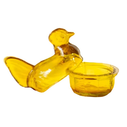 Nesting Hen Bowl & Lid - Clear | Hand Blown Glass - Colombia by Sumiye Co