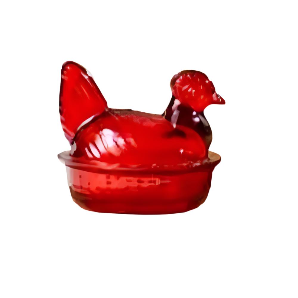 Nesting Hen Bowl & Lid - Red | Hand Blown Glass - Colombia by Sumiye Co