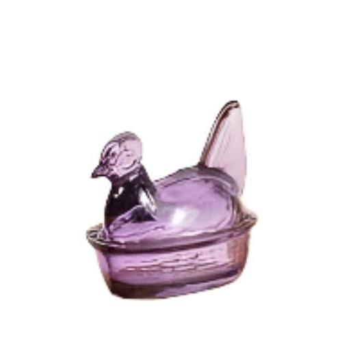 Nesting Hen Bowl & Lid - Lilac | Hand Blown Glass - Colombia by Sumiye Co