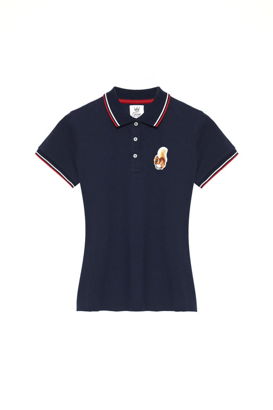 Women's Squirrel Logo Polo Shirts by Queens Country Club