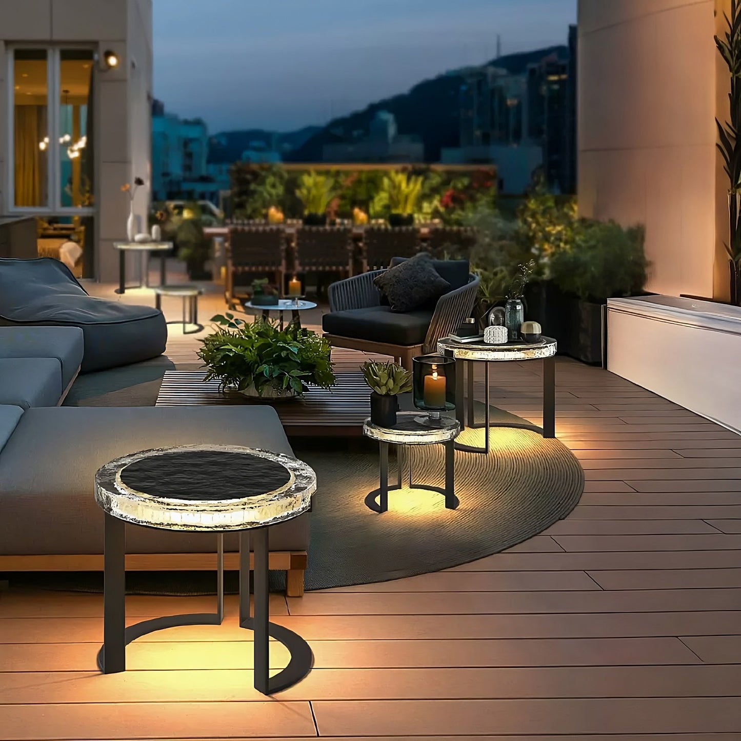 OUTDOOR SOLAR POWER LED GARDEN TABLE by EP Light