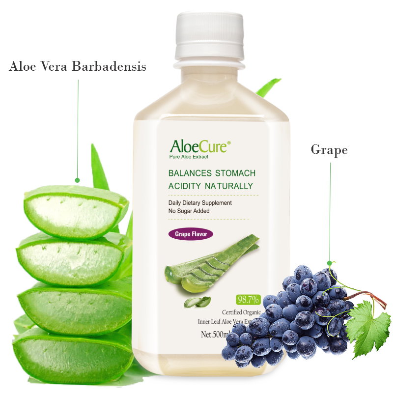 Pure Aloe Vera Juice Grape Flavor by AloeCure