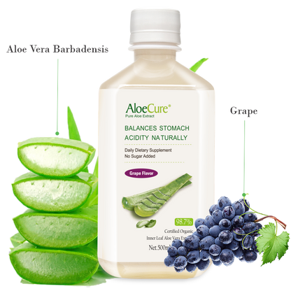 Pure Aloe Vera Juice Grape Flavor by AloeCure