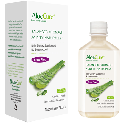 Pure Aloe Vera Juice Grape Flavor by AloeCure