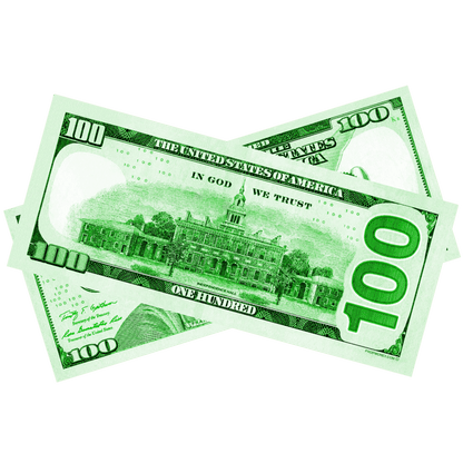 100x $100 New Series Green Bills by Prop Money Inc