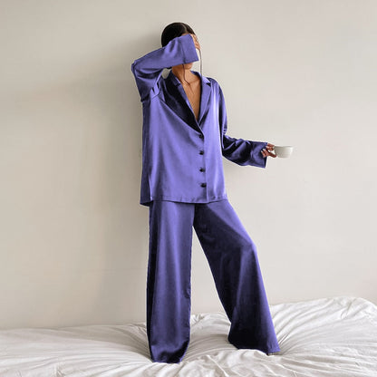 Oversized Satin Silk Sleepwear Low Cut Sexy Pajamas For Women by BlakWardrob