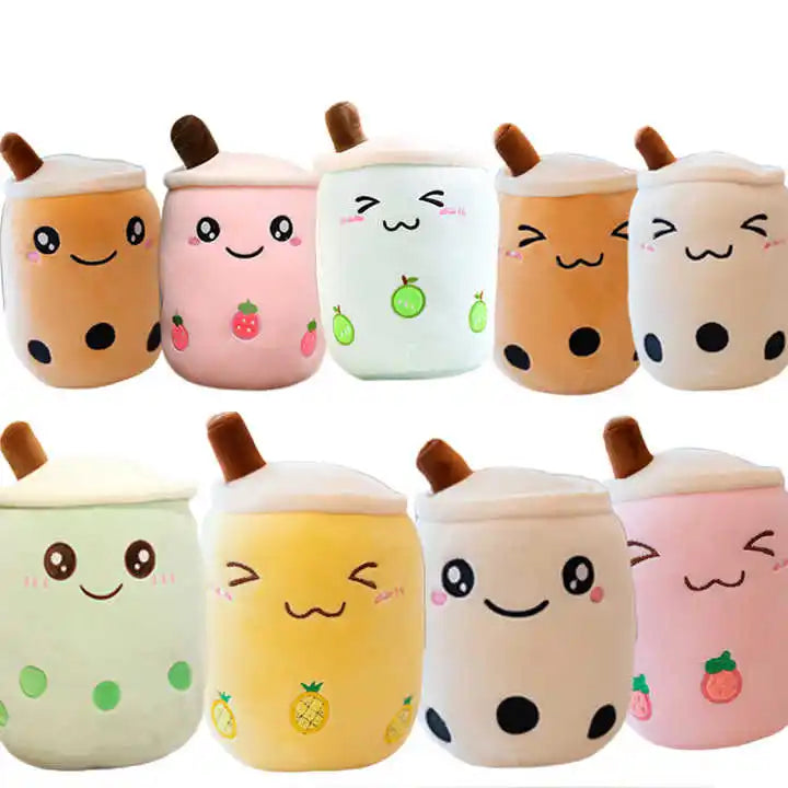 24cm Kawaii Milk Boba Tea Plush by Plushy Planet