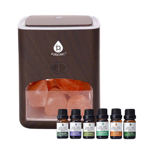 3-in-1 Salt Diffuser & 6 Pack Essential Oil Set by Pursonic