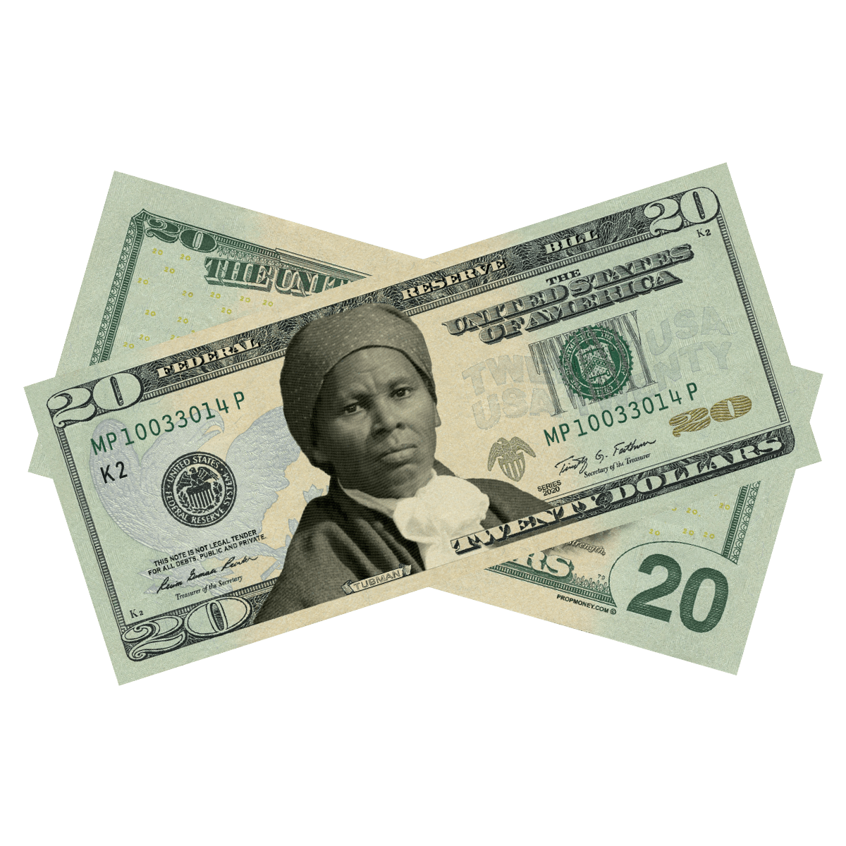 100x $20 Harriet Tubman Commemorative Bills by Prop Money Inc