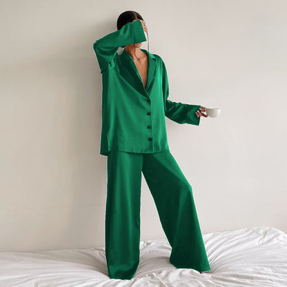 Oversized Satin Silk Sleepwear Low Cut Sexy Pajamas For Women by BlakWardrob