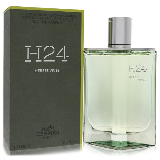 Hermes H24 Herbes Vives by Hermes Eau De Parfum Refillable Spray 3.4 oz for Men by Avera Group