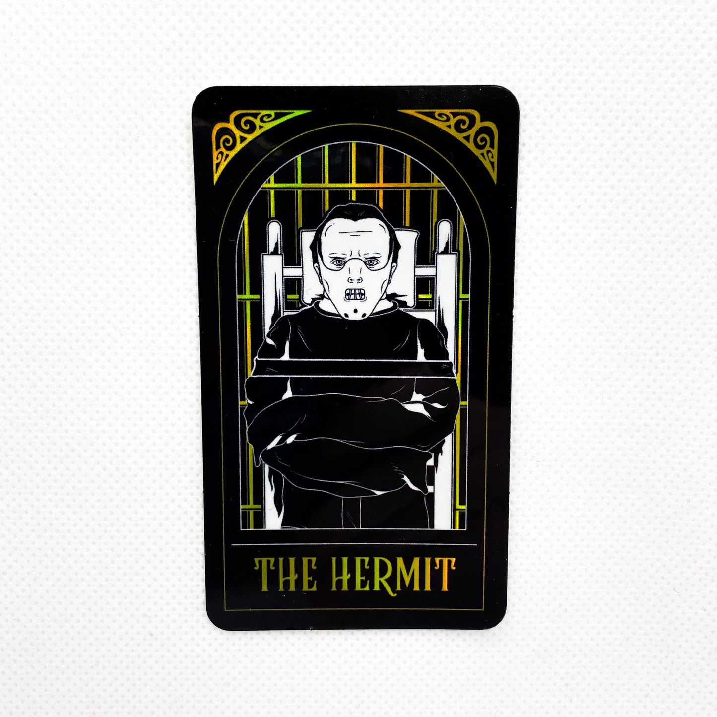 The Hermit Metallic Tarot Card Sticker by Music City Creative