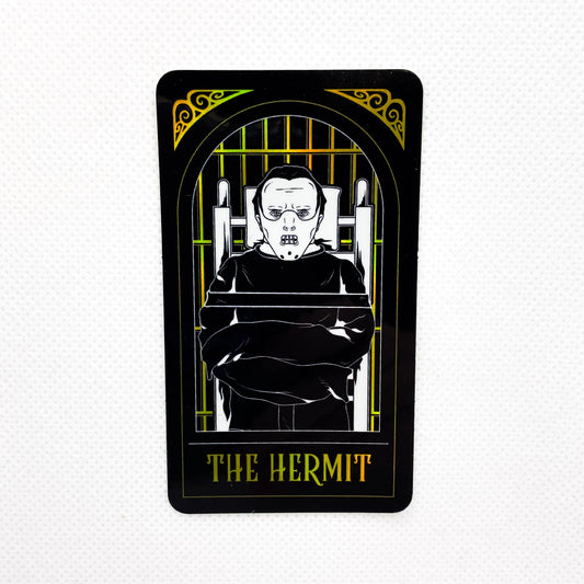 The Hermit Metallic Tarot Card Sticker by Music City Creative