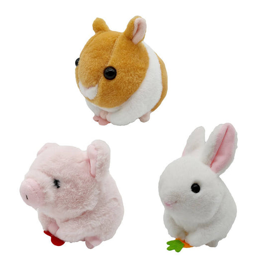 Whirling Brown and White Hamster Plush Toy by Plushy Planet