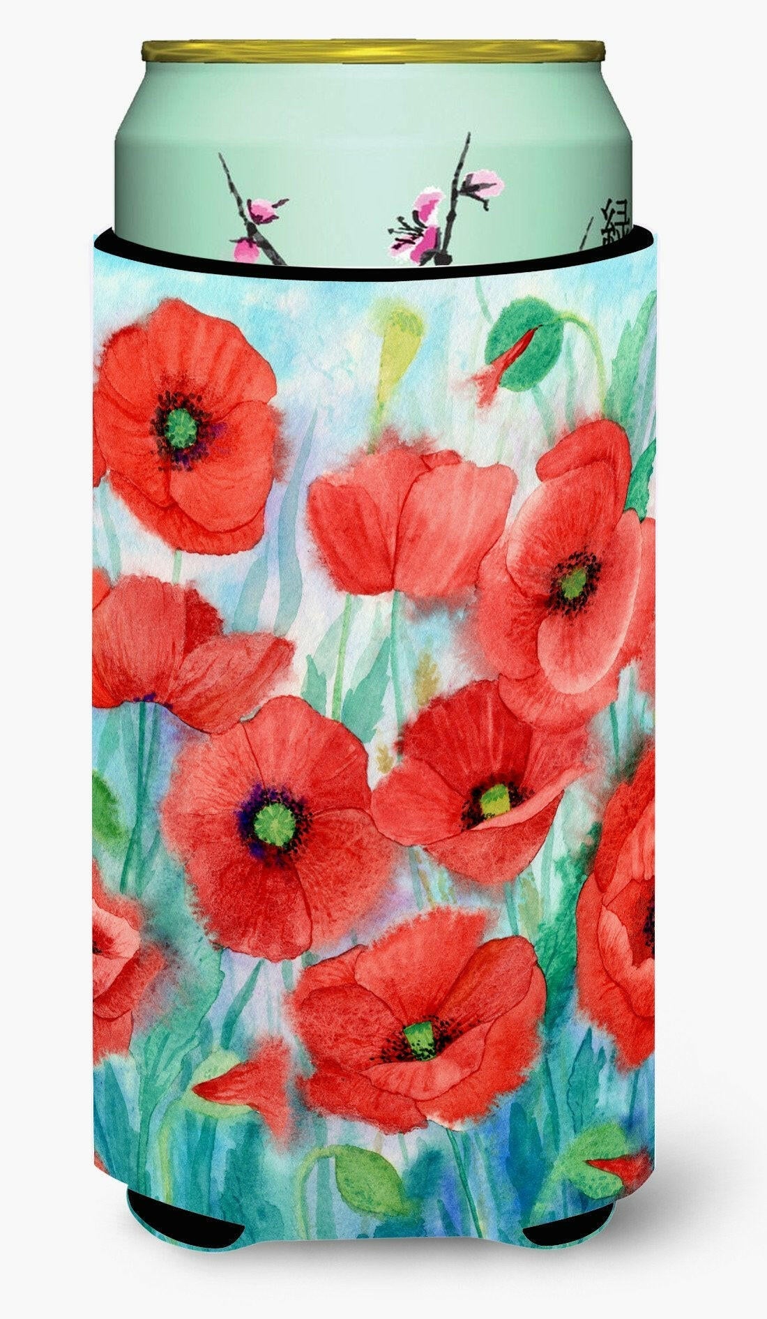 Poppies Tall Boy Beverage Insulator Hugger IBD0258TBC by Caroline's Treasures