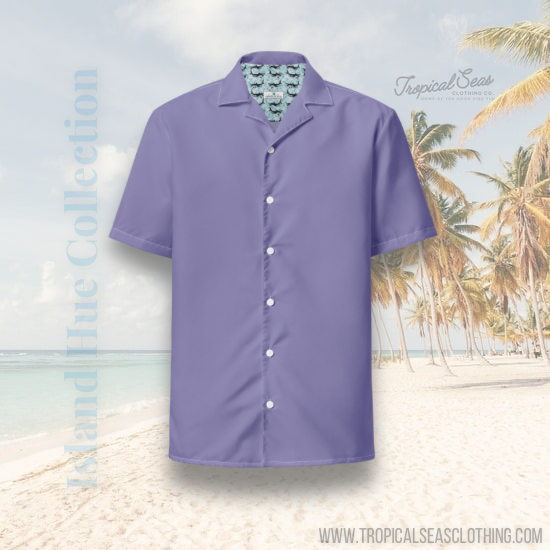 Urchin Purple button shirt by Tropical Seas Clothing