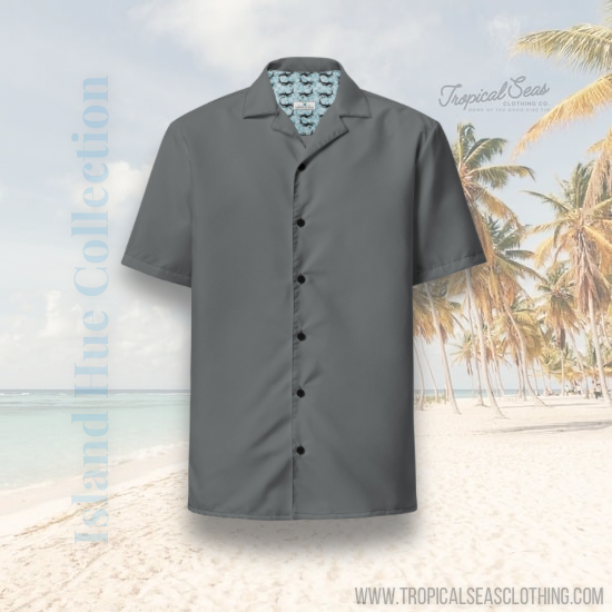 Shadow Grey button shirt by Tropical Seas Clothing