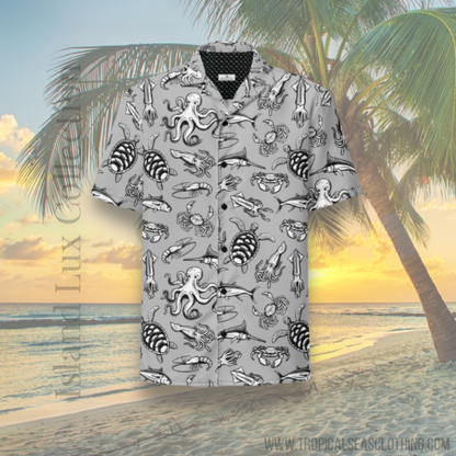 Night Dive Hawaiian Button Shirt: Dive into Stylish Depths! by Tropical Seas Clothing