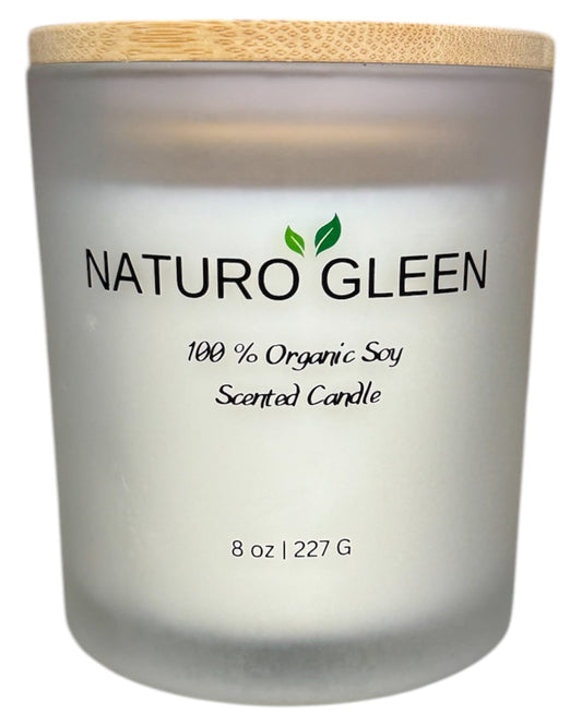 100 % Organic Soy Candle - Relax & Breath - Peppermint & Eucalyptus by Naturo Gleen Hair & Beauty Products