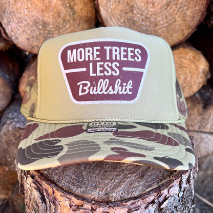 More Trees Less Bullsh*t Otto Foam Front Trucker Hat by 208 Tees