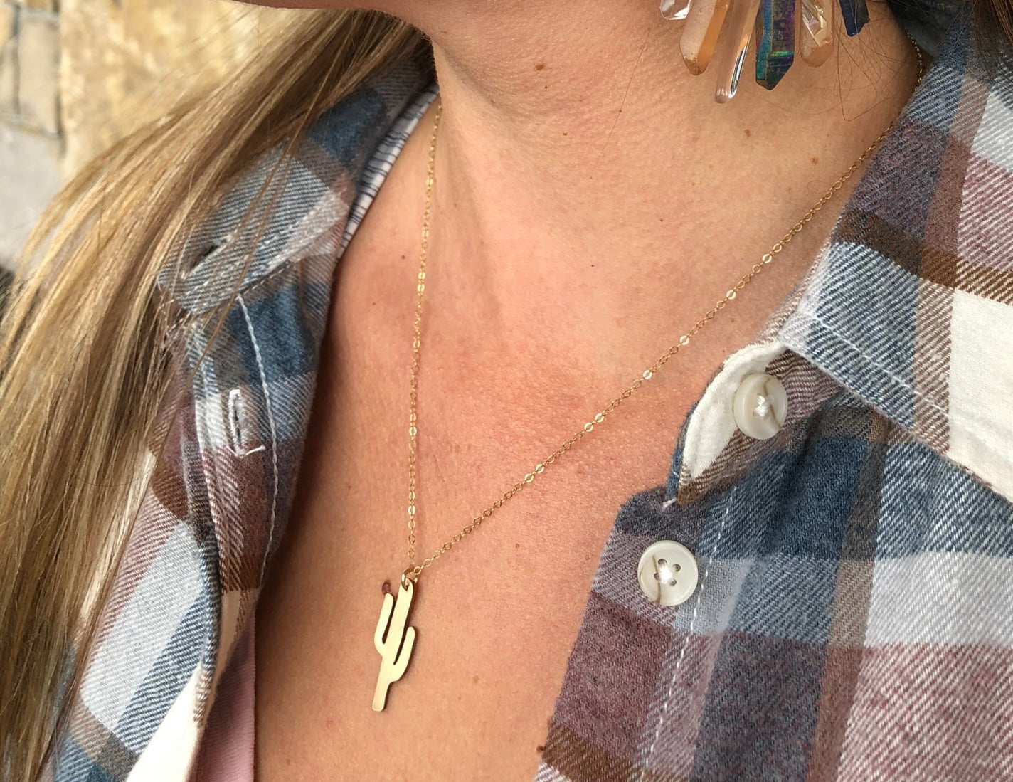 Cactus Necklace by Jennifer Cervelli Jewelry