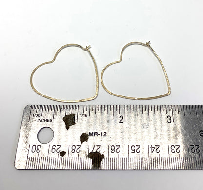 Heart Hoops - Size Large by Jennifer Cervelli Jewelry