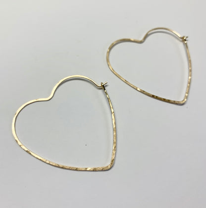 Heart Hoops - Size Large by Jennifer Cervelli Jewelry