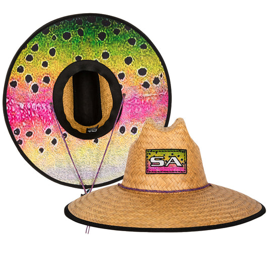 Palms Under Brim Straw Hat | Rainbow Trout by Soul of Adventure