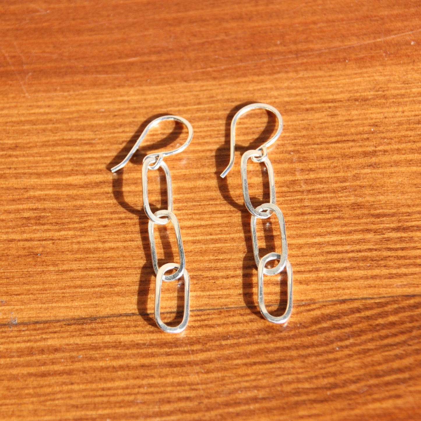 Paperclip Chain Earrings by Jennifer Cervelli Jewelry