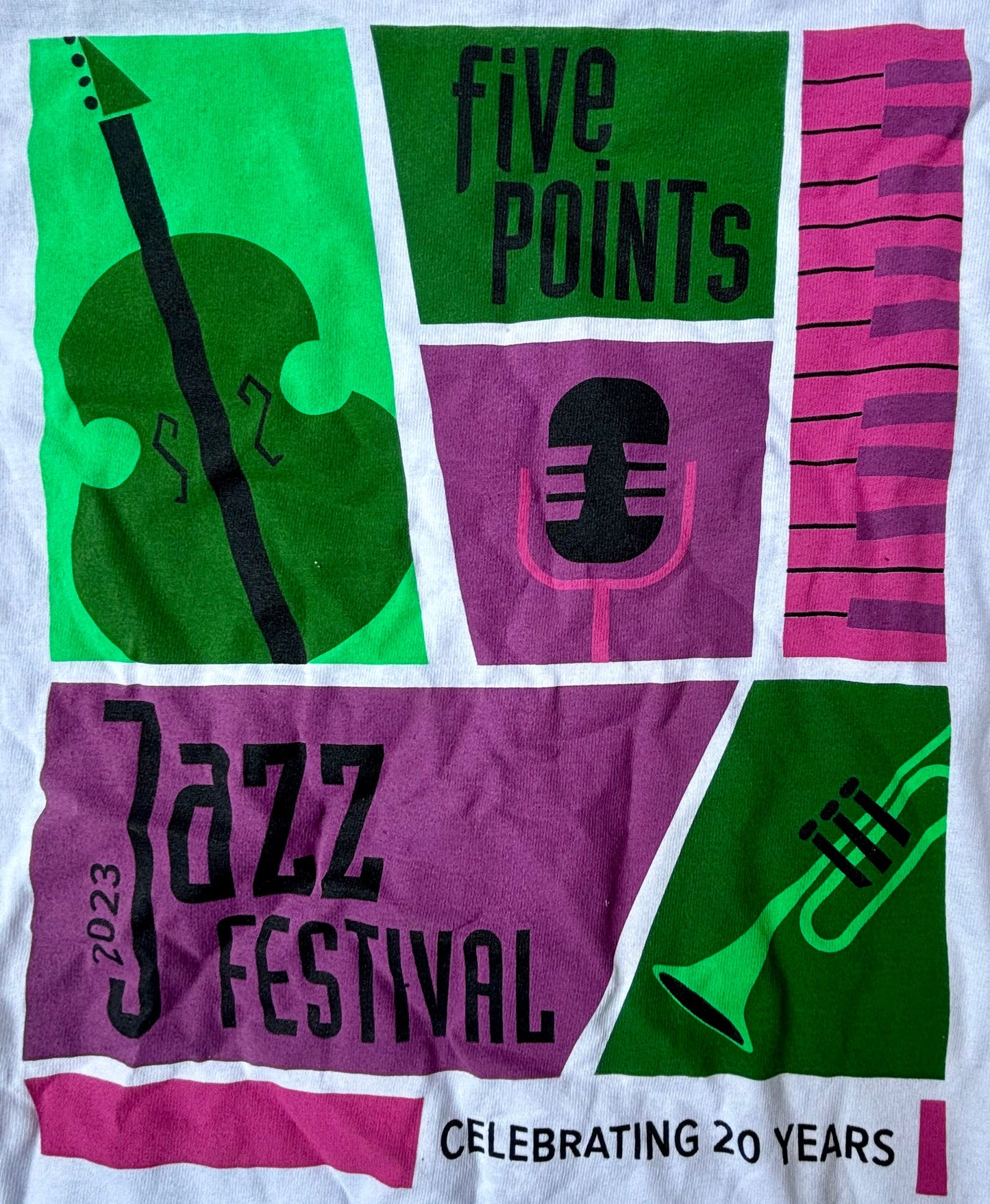 Official 2023 Denver Five Points Jazz Festival T-Shirt by Colorado Threads Clothing