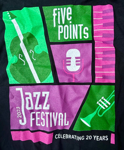 Official 2023 Denver Five Points Jazz Festival T-Shirt by Colorado Threads Clothing