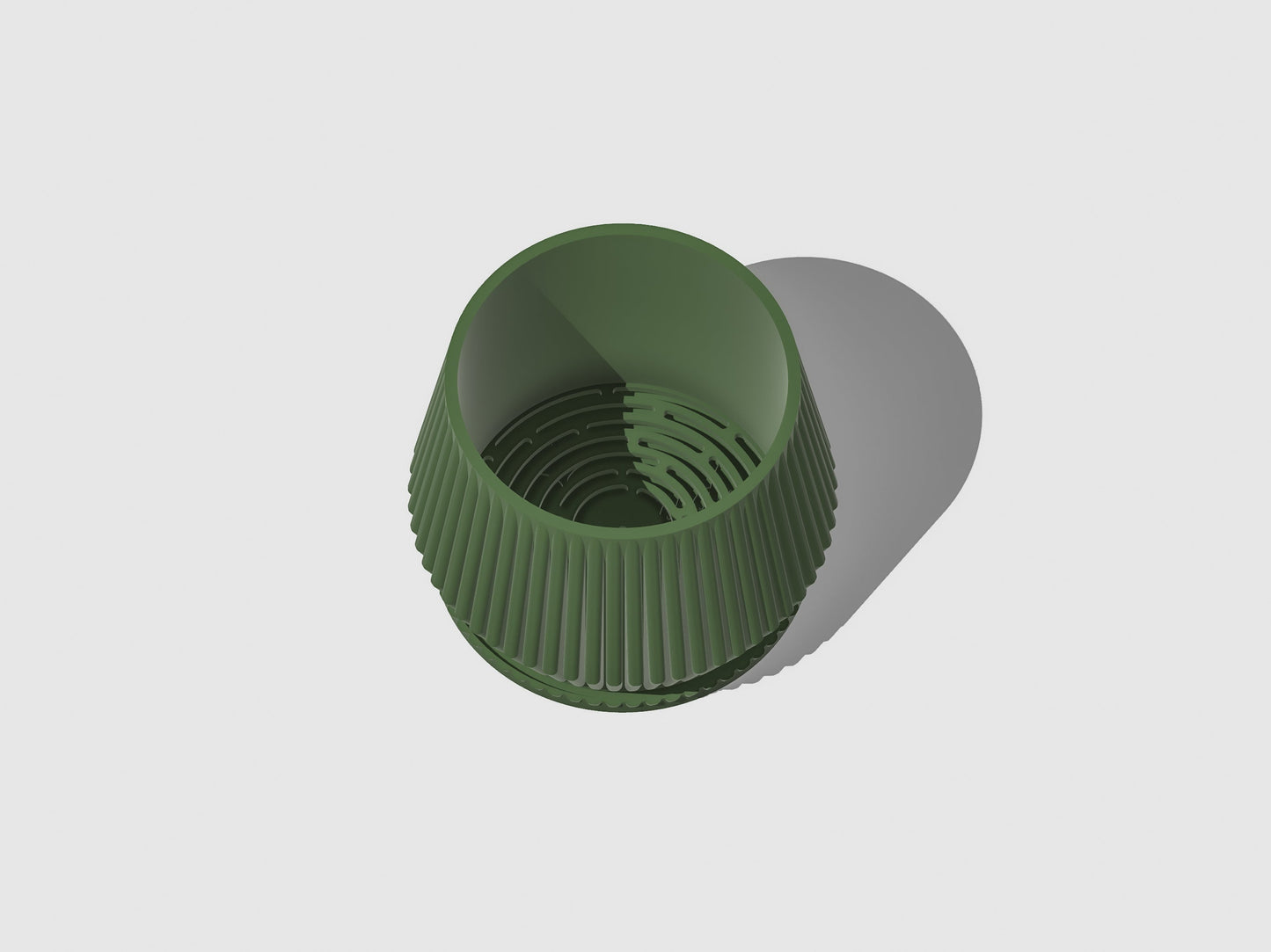 Stratos Modern Plant Pot with Drainage, 3D Printed Planter Pot Unique Modern Ribbed Design, Lightweight Stratos by Rosebud HomeGoods