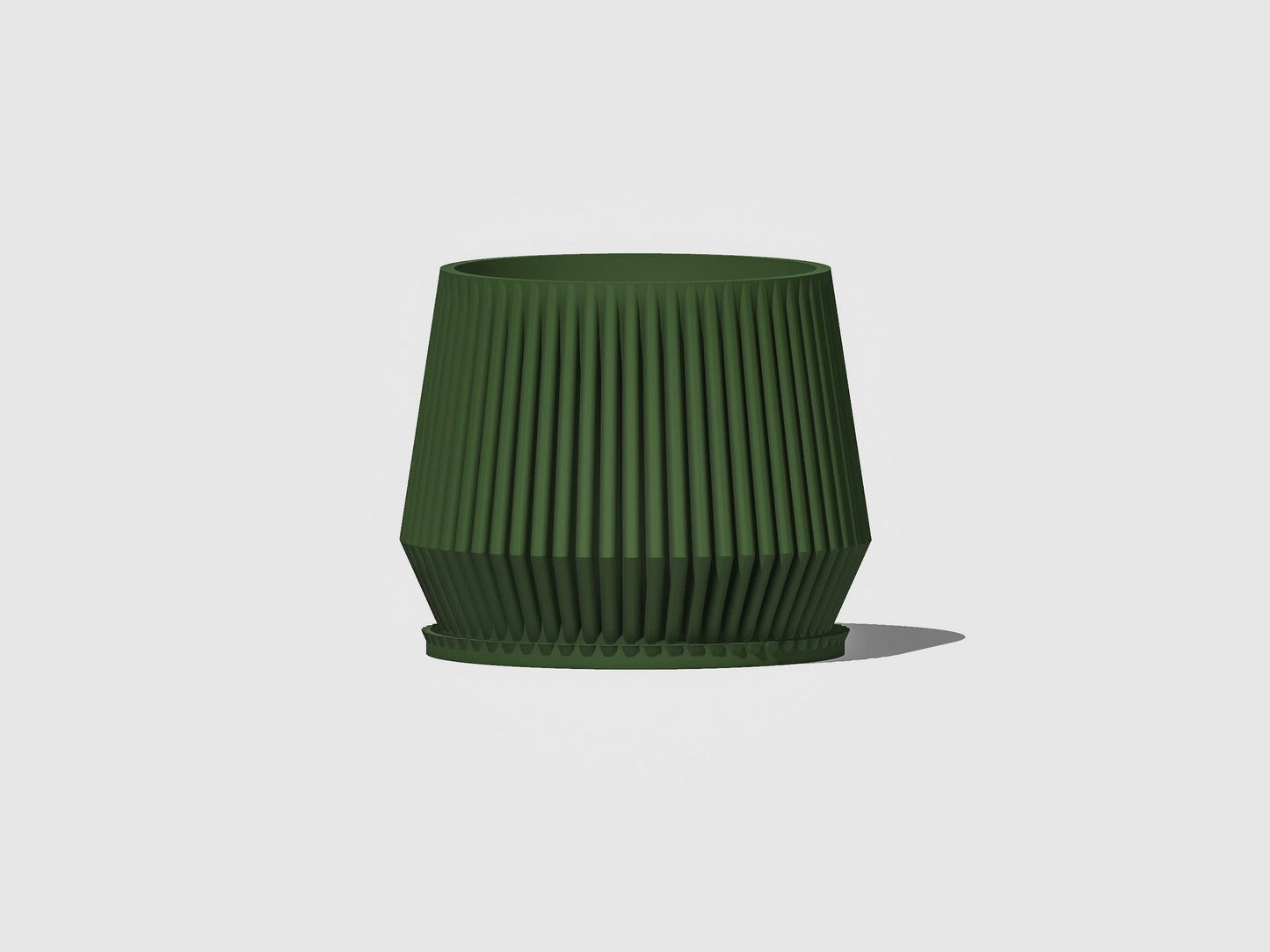 Stratos Modern Plant Pot with Drainage, 3D Printed Planter Pot Unique Modern Ribbed Design, Lightweight Stratos by Rosebud HomeGoods