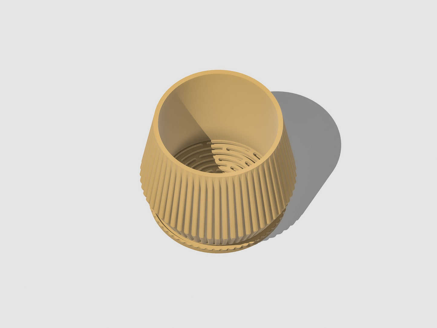 Stratos Modern Plant Pot with Drainage, 3D Printed Planter Pot Unique Modern Ribbed Design, Lightweight Stratos by Rosebud HomeGoods