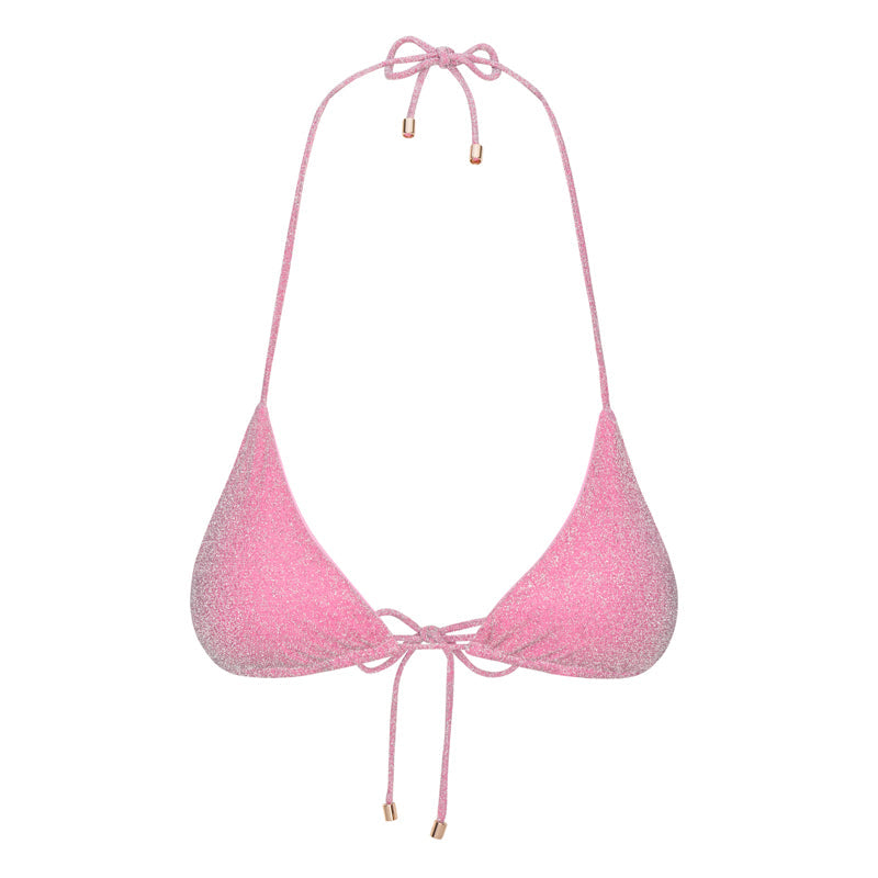 Freya Bikini Top / Pink Glitter by East x East